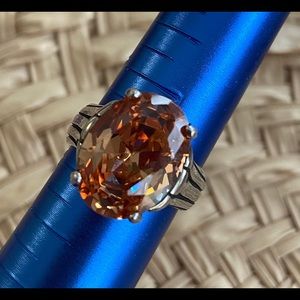 SILPADA .925 Silver Ring with Champagne Crystal